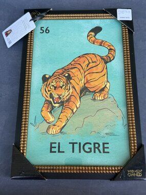 SAPNA SHAH El Tigre The Tiger Wall Art Loteria Decor 12 X 18 Print #56 - NEW
